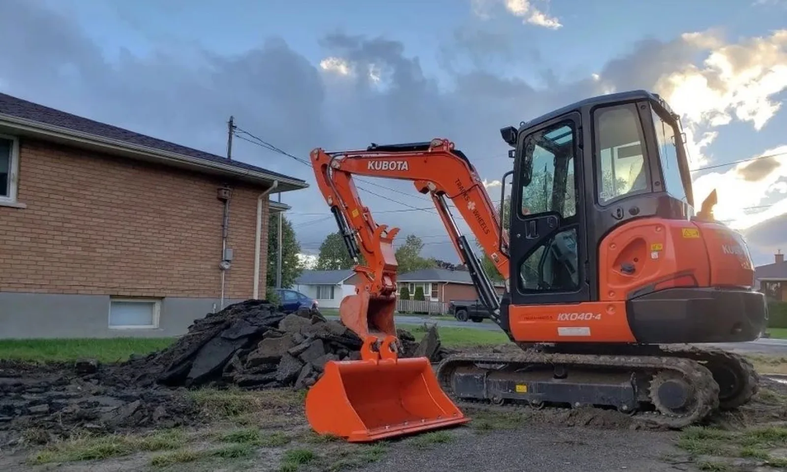 Foundation Masters excavator at a Sudbury job site