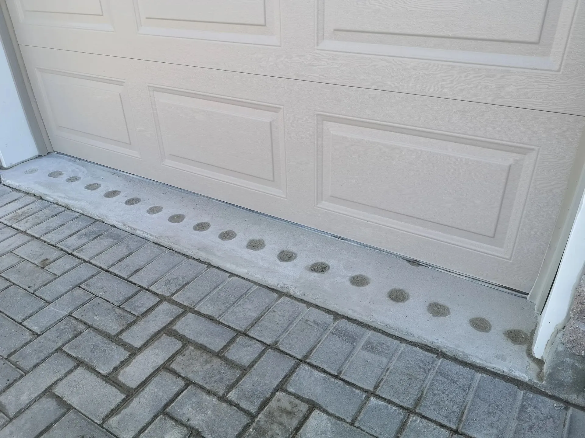 Garage Door Threshold Core-Fill — Foundation Masters project
