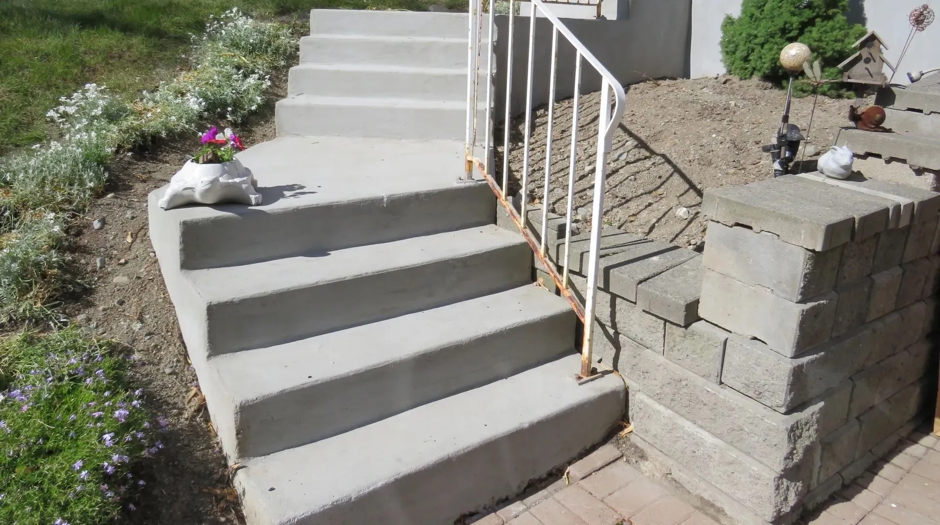 New Concrete Steps with Parged Wall — Foundation Masters project