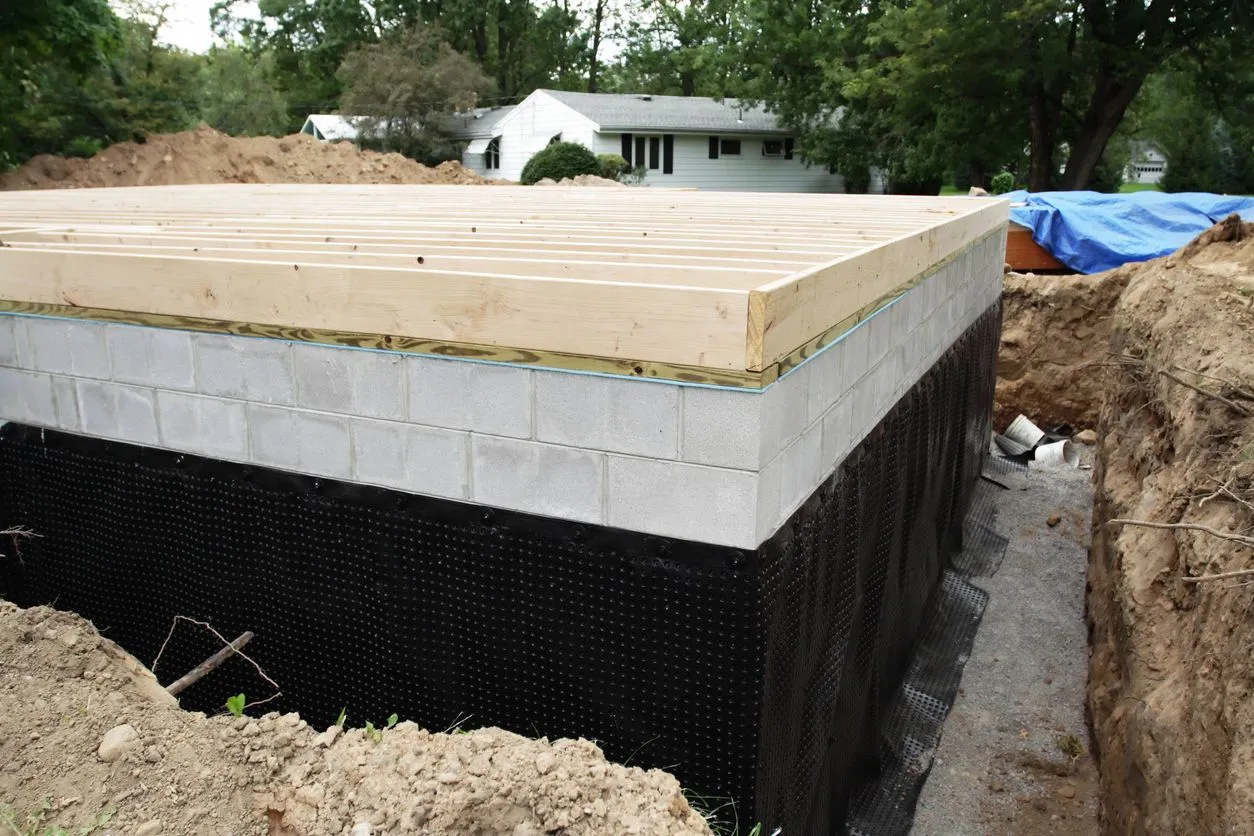 Dimple Membrane Waterproofing — Foundation Masters project